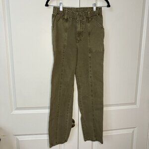 Young Fabulous‎ & Broke Khaki Pants Womens S Green Patch Pocket Boho Hippie